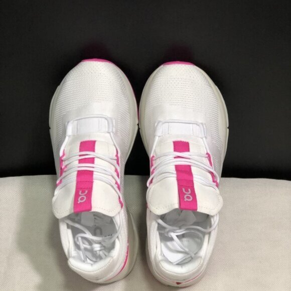 On Cloud Cloudnova Barbie Women Pink Shoes White - Picture 3 of 5